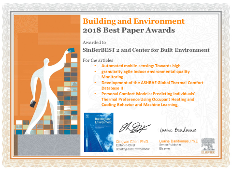 2018 Building and Environment Best Paper Awards