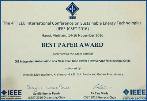 IEEE-CSET 2016 Best Paper Award
